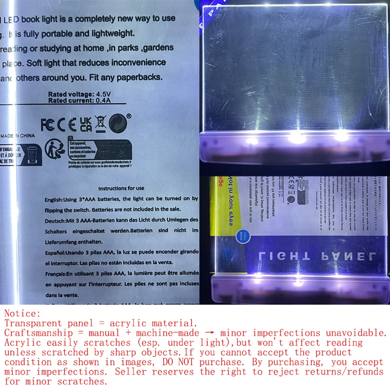 LED Reading Lamp,Battery Book Light for Students,Eye-Care Night Light,Portable Desk Lamp for Indoor Reading,Bedside Study Lamp - 6