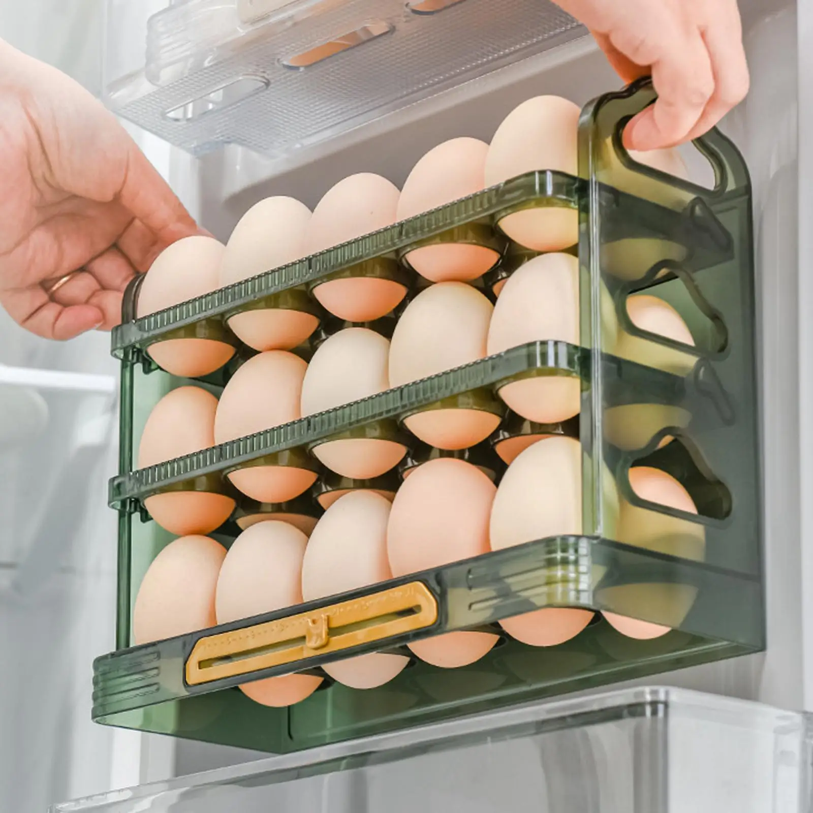 3 Layer 30 Kitchen Egg Storage Box Holder Refrigerator Plastic Egg Tray  Transport Box Organizer for Fridge Container Portable - AliExpress