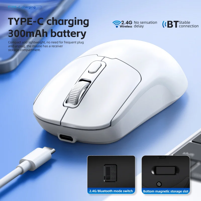 2026 Winter New Gaming Mouse Ergonomics Pro Wireless Mouse Lightweight DPI 2-Mode Connection Macro Esports for Win/Xbox/PS/Mac