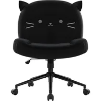 Armless Office Desk Chair with Wheels,Ergonomic Criss Cross Legged Computer Chair with Fabric Padded, Height Adjustable 1