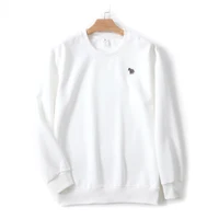 2025 nouveau 100% pur coton printemps automne marque haut de gamme hommes/femmes à manches longues col rond style à la mode Couple respirant T-shirt ﻿ 2