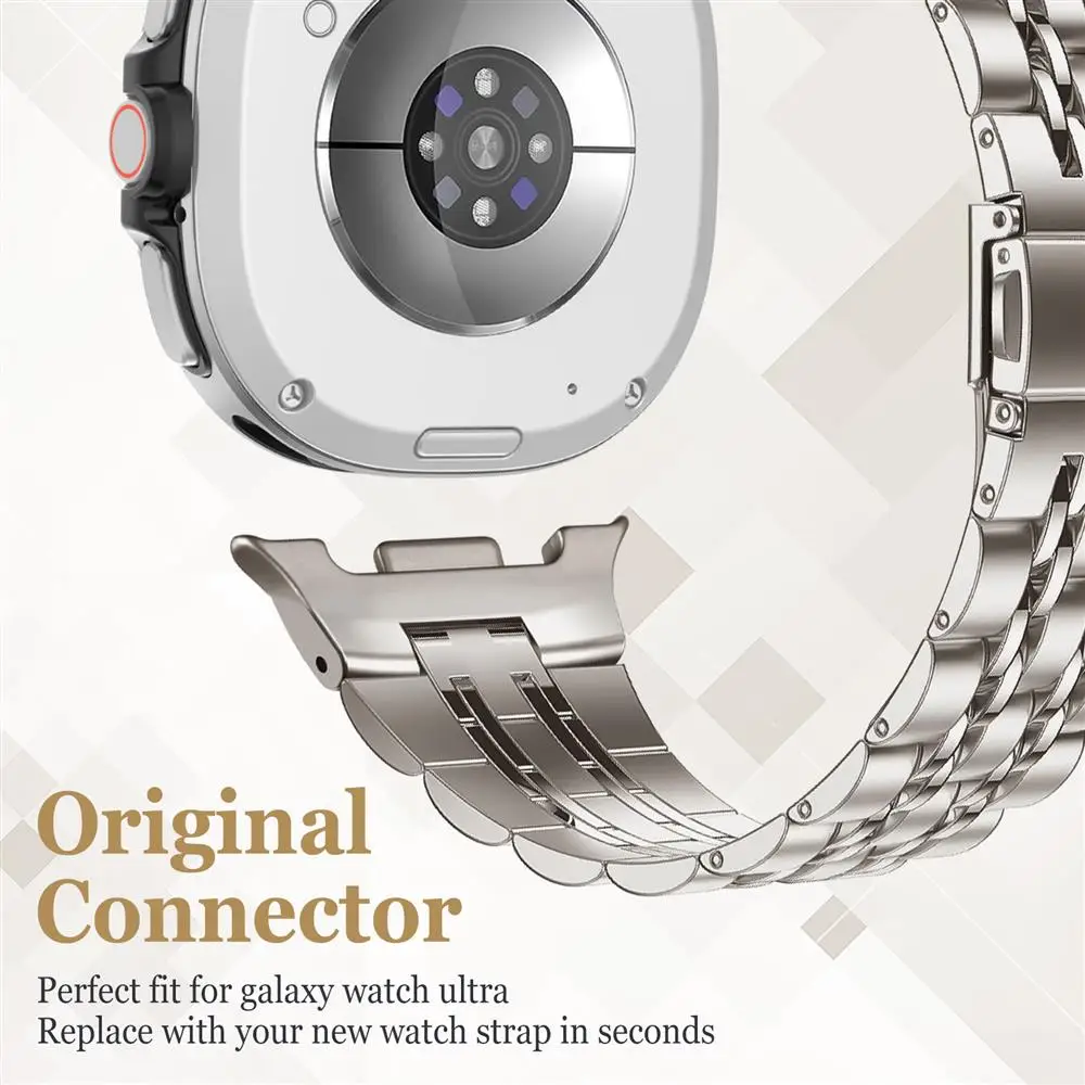 Elegant Stainless Steel Metal Link Strap Bracelet