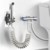 Handheld Bidet Sprayer Set 304 Stainless Steel Spray Gun Shower Handheld Toilet Bidet Faucet Sprayer Shower Nozzle Self Cleaning 1