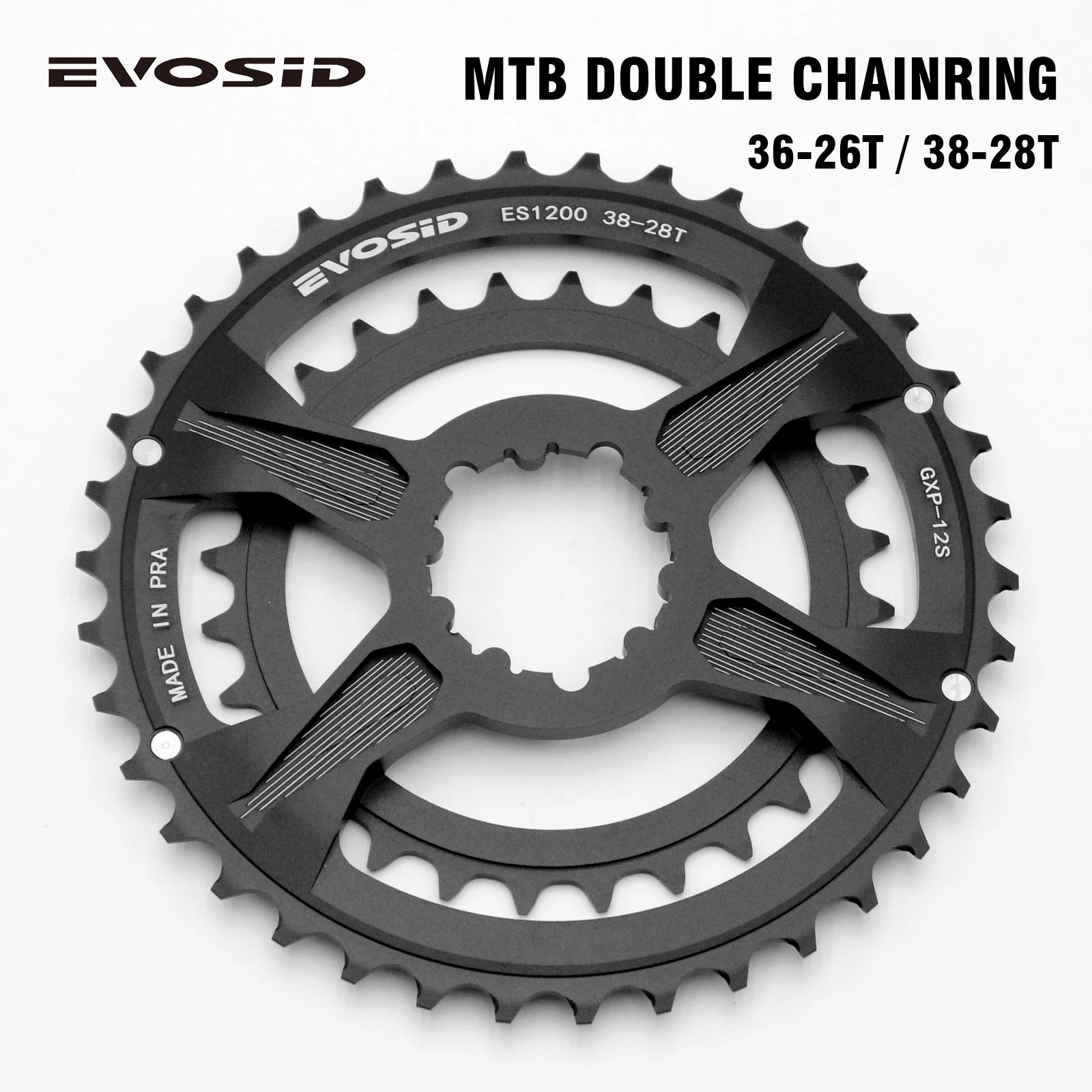 EVOSID MTB Chainring 36-26T 38-28T Double Disc CNC SRAM 11/12S