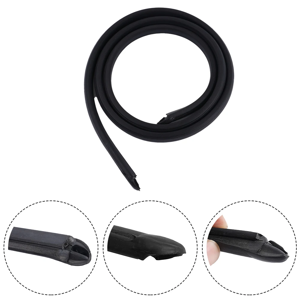

1pc Car Door Rubber Seal Strip EPDM Heat Resistance Tensile Soundproof B-Pillar Sealing Strip Universal 1.6M Car Trim Accessory