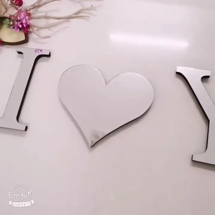 Goud 20cm Groot formaat Verdikte 3D Acryl Spiegel Letters - Gratis Combinatie Zelfklevende Plexiglas Spiegels - DIY Veiligheid Muurstickers Decor Letter D