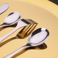 1pcs/1set Baby Teaspoon Spoon Food Feeding Fork Knife Utensils Set Stainless Steel Kids Learning Eating Habit Children Tableware 2