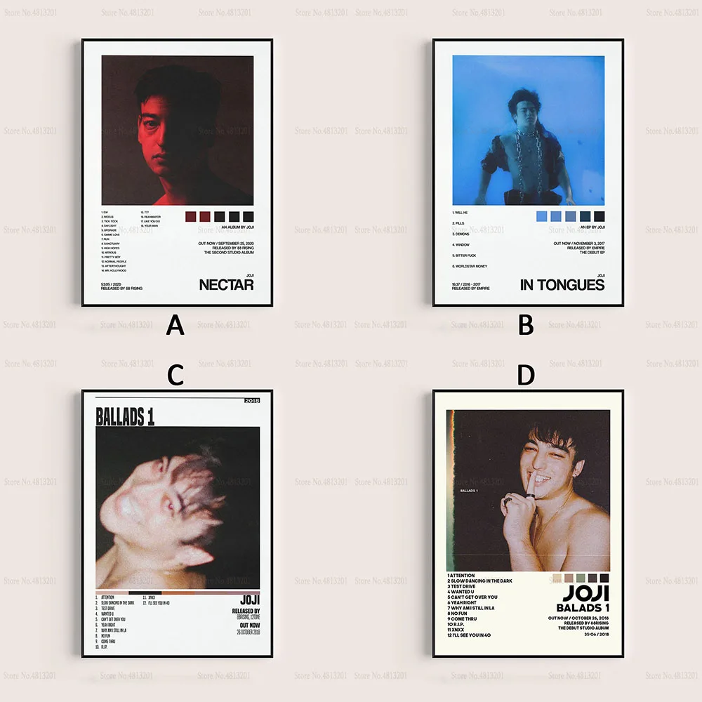 Плакаты и принты музыкальный альбом Joji Rapper Star модная живопись холст настенное