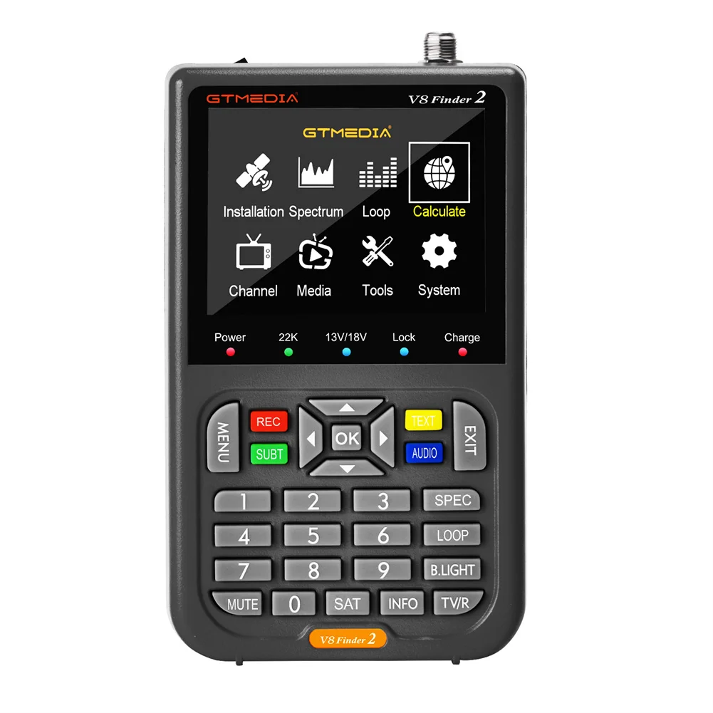 Satellite Signal Finder V8 Finder2 3.5" HD LCD Screen 4000mAh Rechargeable For DVB-S/S2 MPEG-2/4 H.264 8 Bit Receiver