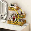 1pc Lightweight Varnished Metal Makeup Storage Rack - No - Installation, Ideal for Vanity Countertop, for Lipstick & Skincare 6