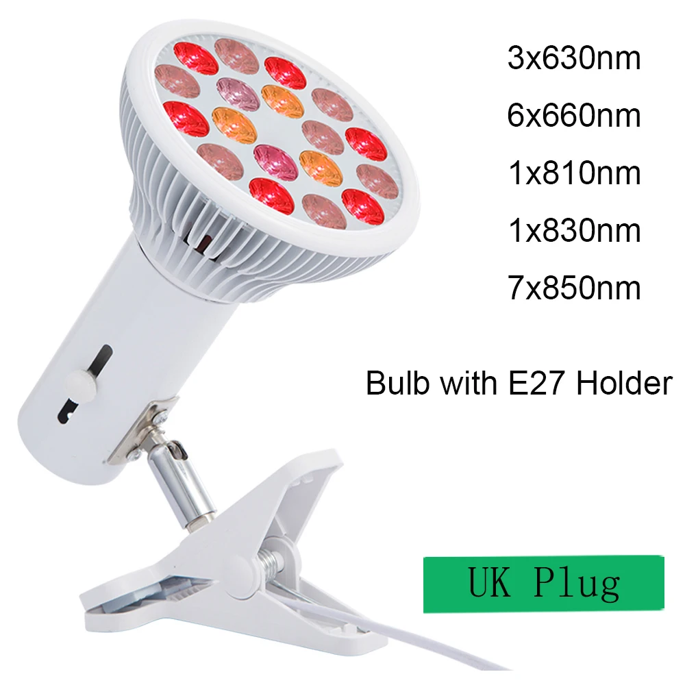 Premium Red and Infrared Light Therapy Bulb with Stand