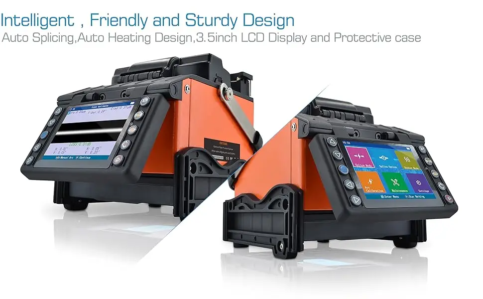SKYSHL Fusion Splicer with 8PCS Electrodes Auto Focus Core Alignment Optical Fiber Splicing Welding Machine-SS413F-411