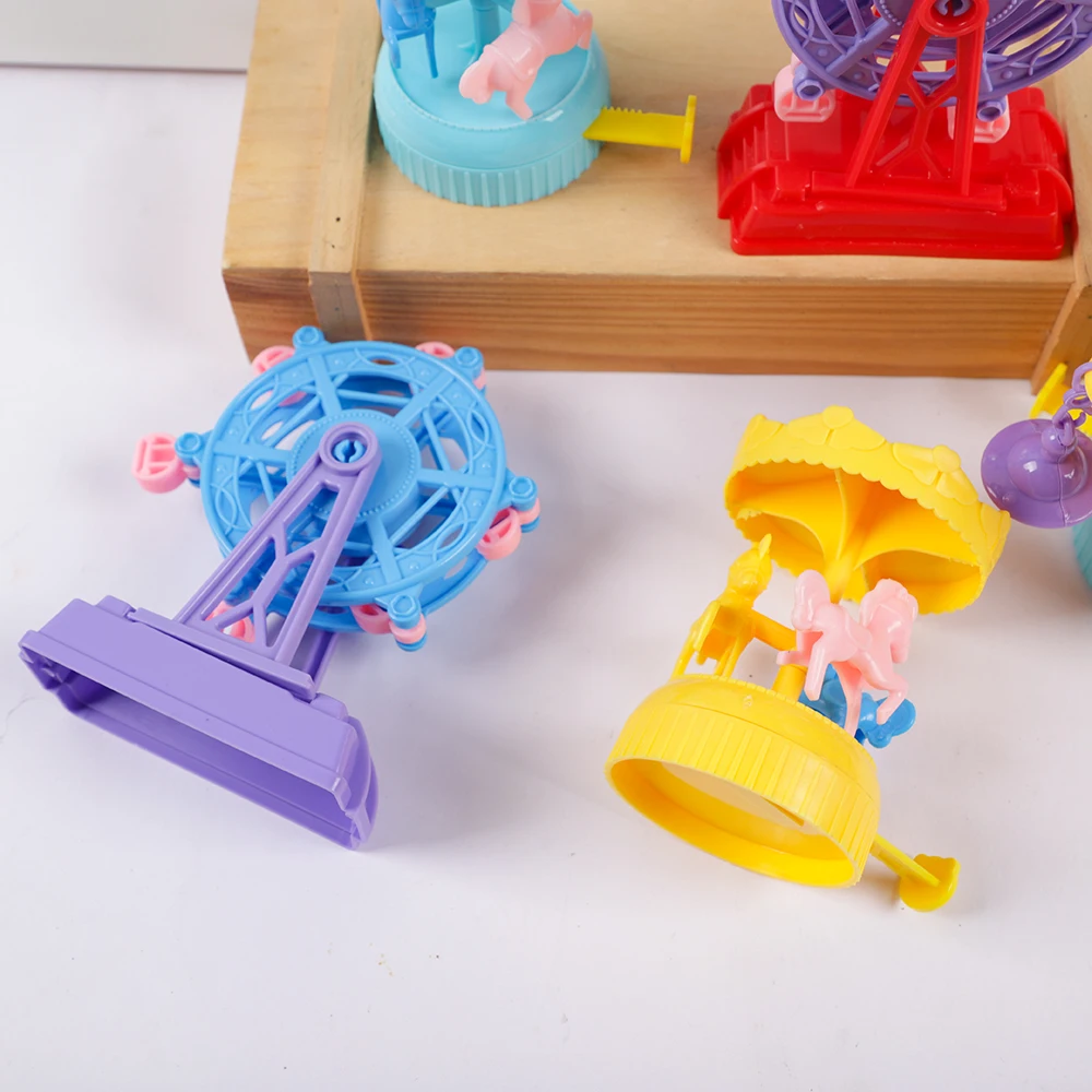 3Pcs Mini Plastic Ferris Wheel Carousel Toys for Kids Birthday Party Favors Baby Shower Christmas Halloween Thanksgiving Gifts