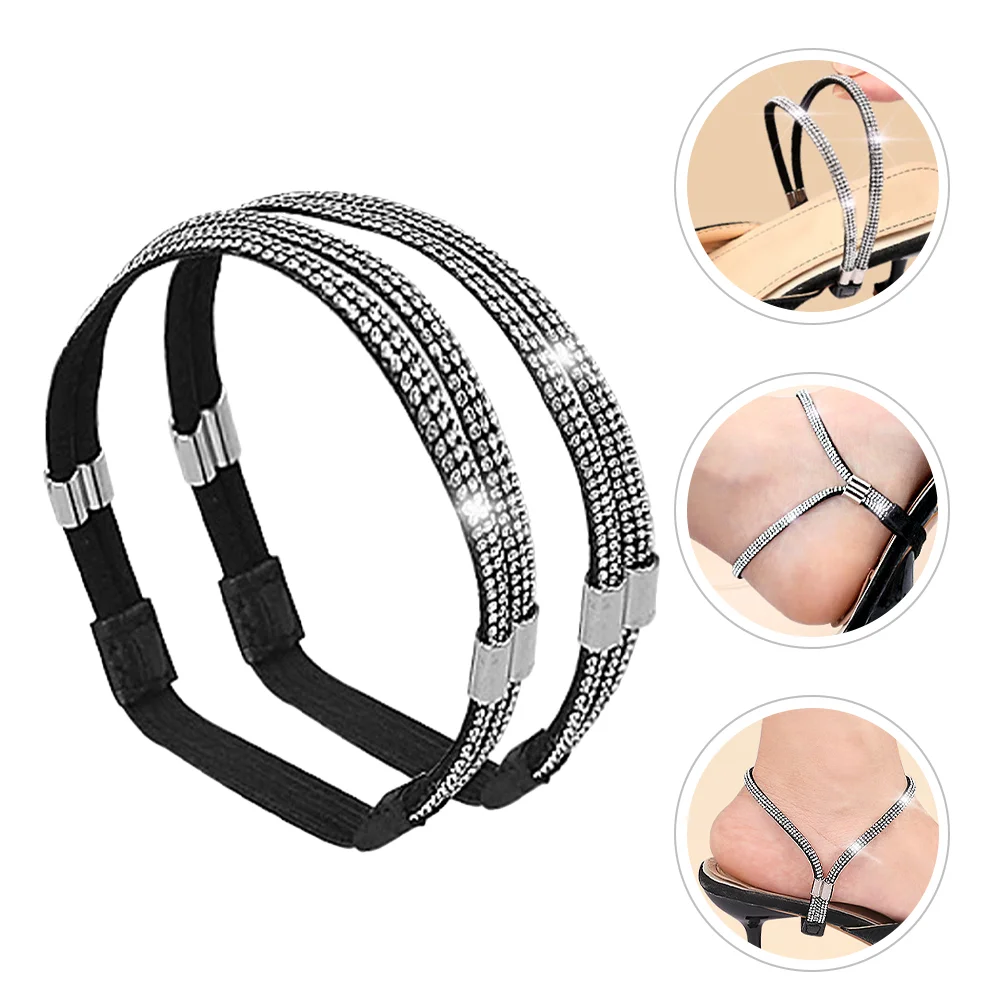 

Detachable Shoe Straps Heels Women Crystal Shoe Belt Anti Slip Shoe Band Rhinestone Adjustable Shoelaces Replacement Ankle