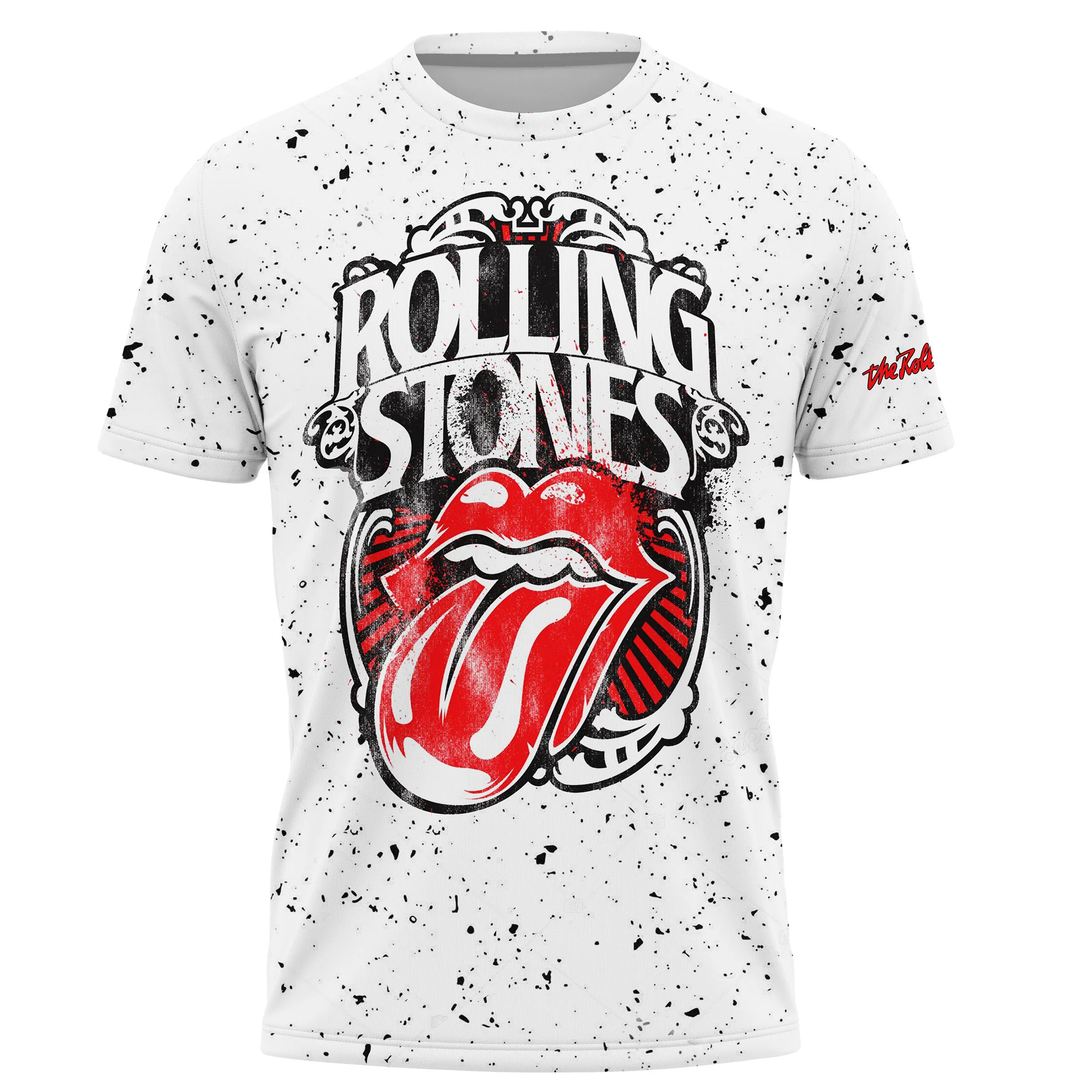 thumbnail image 1 of Conjuntos familiares a juego Camisetas de los Rolling Stones Ropa para hombres y mujeres Camisas de manga corta con cuello redondo Tops livianos de secado rápido, 1 of 4