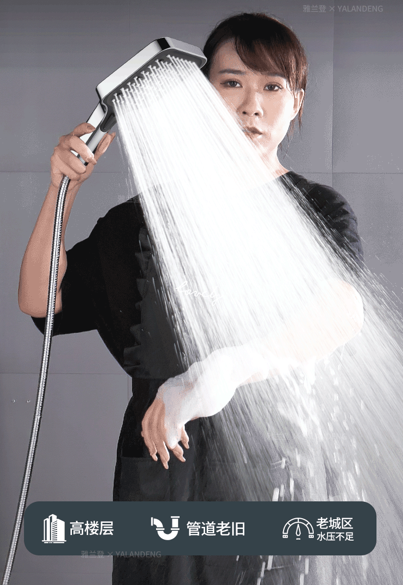 Description Picture 3 of itemLarge Shower Head 6 Modes Adjustable Shower Head Bathroom High-pressure Water-saving Shower Mixer Nozzles Bathroom Accessories