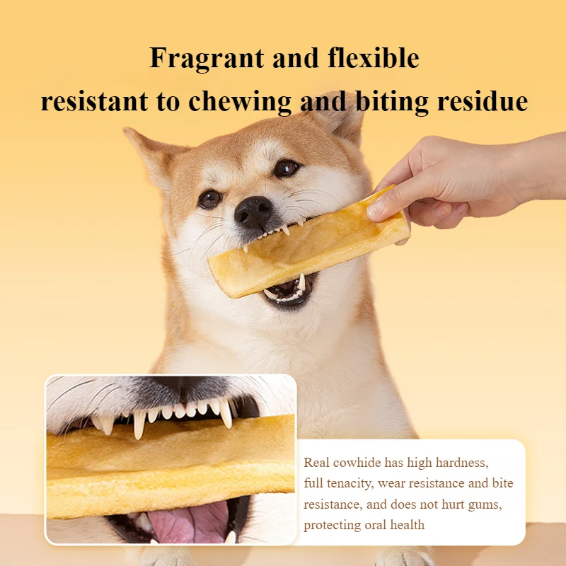 Air-dried real cowhide dog molar stick pet snack bite-resistant large dog molar teeth cleaning calcium supplement pet food