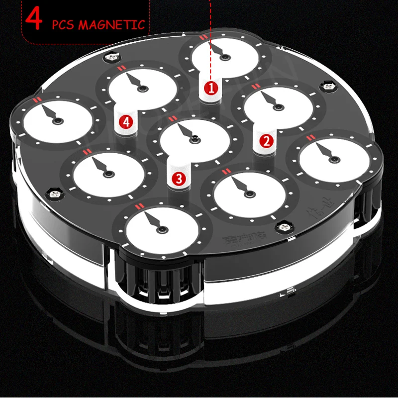 [JudyCube] QiYi Clock Lilac Puzzle Qiyi Magnetic Clock Qiyi Chuanshi Clock Cube Puzzle Speed Magnet Clock Educational Toys Gift 5