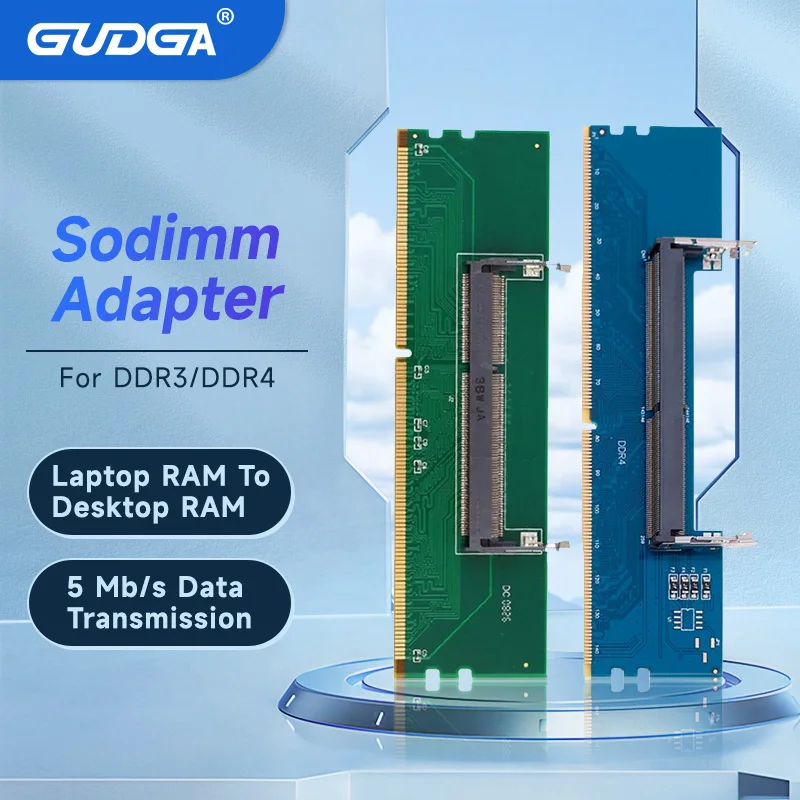 Notebook Memoria Ram para Desktop Memória Conector Adaptador Cartão Laptop 260 Pin So-dimm para Desktop 288 Pin Dimm Adaptador Ddr4 Ddr4