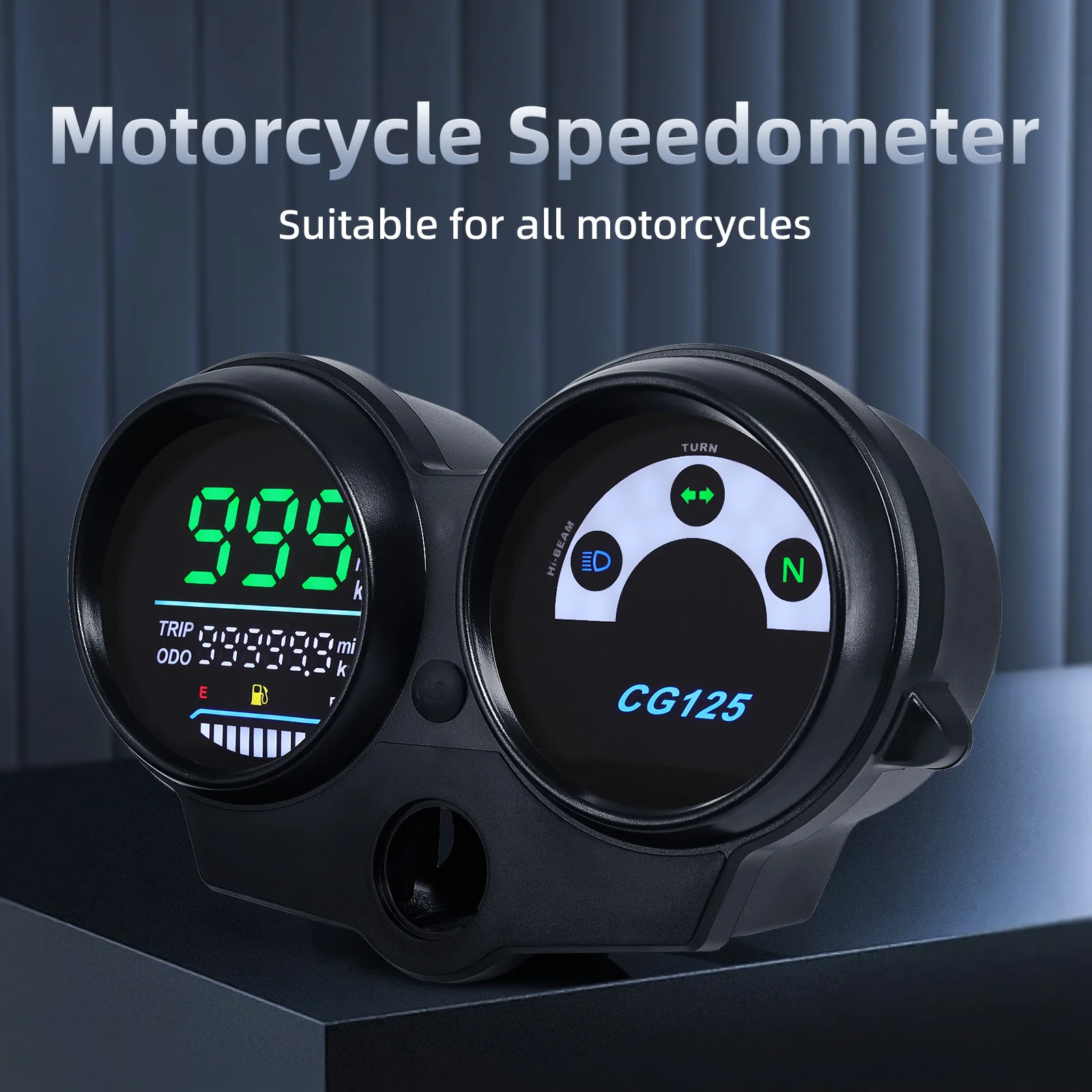 Motorcycle Speedometer 12V LED Digital Dashboard RPM Instruments KMH MPH Oil Level For CG125 2000-2008 Fan 125 Titan 125 2013