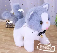 Children's toy simulation cat can walk and call electronic pet electric plush kitten 1