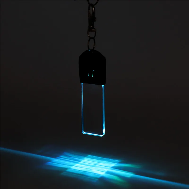 1Pcs Led Acrylic 3D Keychain RGB Colorful Night Light Luminous Pendant Lamp Wedding Christmas Decor Diy Gift Key Ring 3