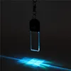 1Pcs Led Acrylic 3D Keychain RGB Colorful Night Light Luminous Pendant Lamp Wedding Christmas Decor Diy Gift Key Ring 3