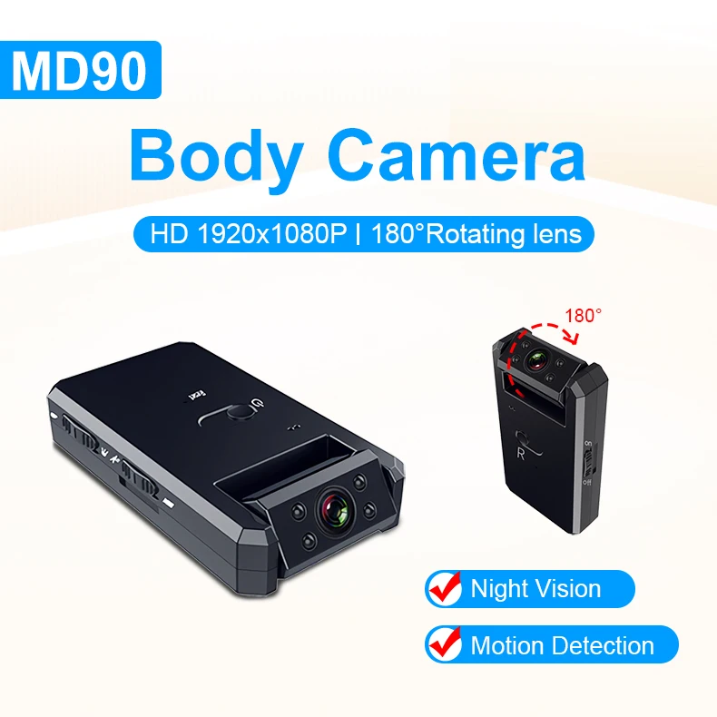 Description Picture 2 of itemMD90-1 Mini Camcorder 1080P Body Camera Night Vision Sport Outdoor DV Voice Video Recorder Action Cam