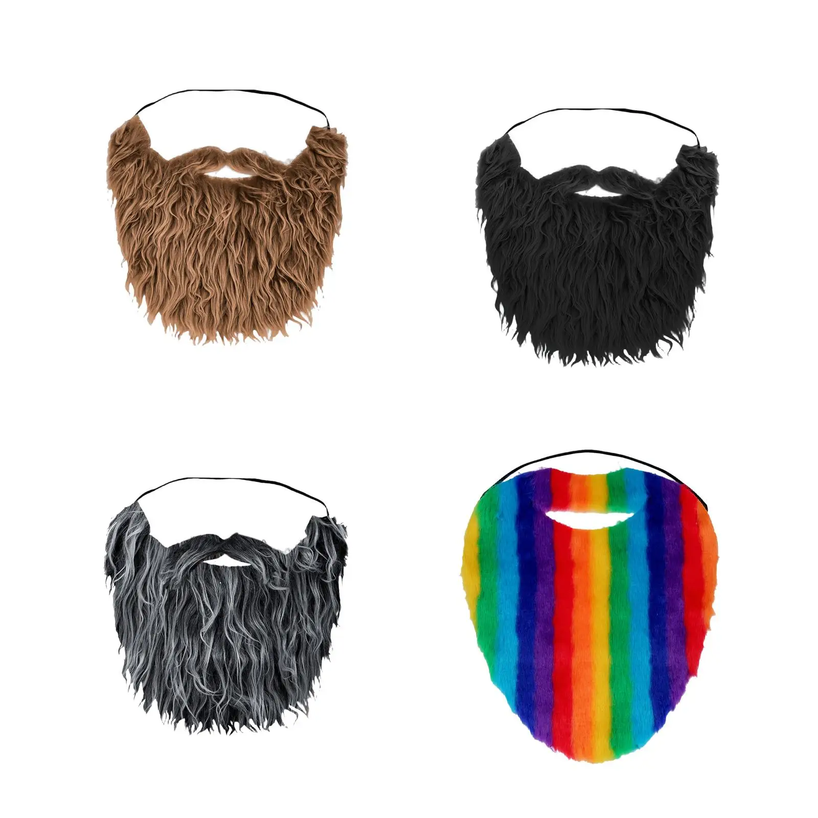 Halloween Beard Realistic Funny Adjustable Elastic Rope Facial Hair Accessories for Men Makeup Disguise Party Festival Halloween Beard Realistic Funny Adjustable Elastic Rope Facial Hair Accessories for Men Makeup Disguise Party Festival