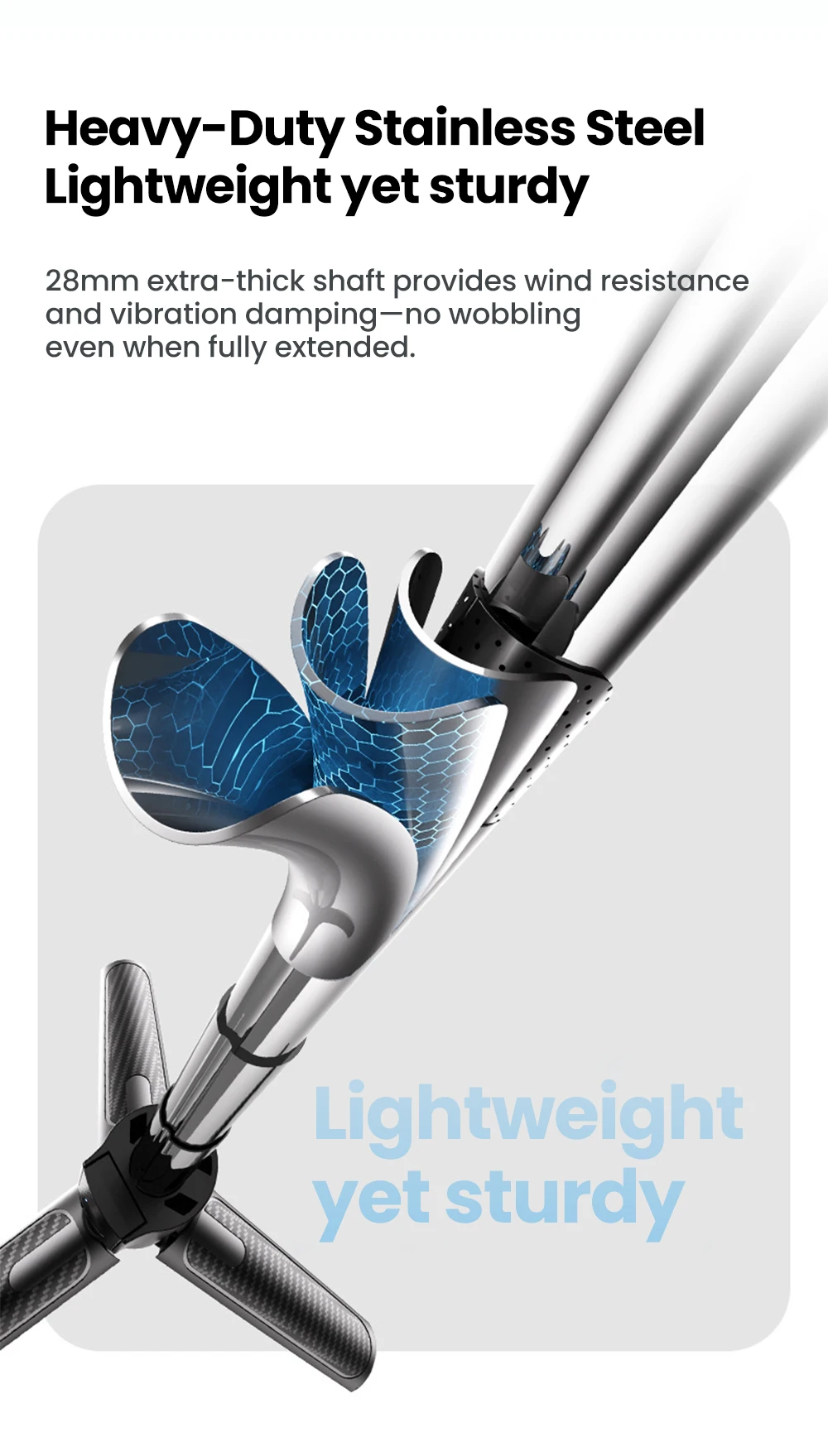 Portable Bluetooth Selfie Stick Tripod For Smartphones Extendable_voghion.com