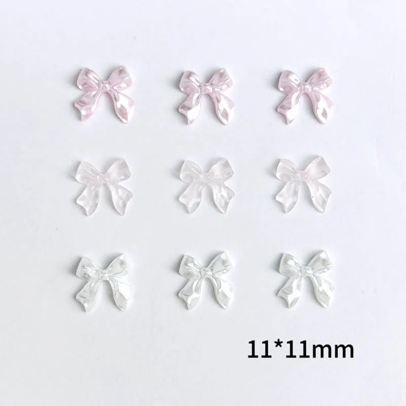 50 Stück 3D Süße Perlglanz-Schleifen aus Harz für Nägel, Ballerina-Schleifen, Nagelkunst-Dekoration, Nagelzubehör, Maniküre DIY – Detail 2