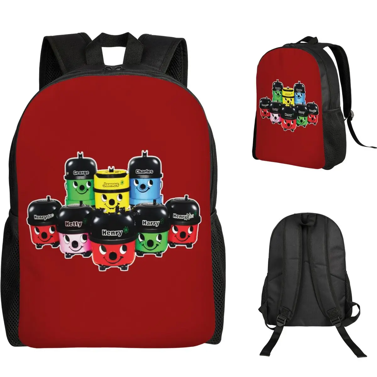 Zaino Henry Hoover And Friends Zaino di grande capacità per ragazzi e ragazze, borsa da scuola, borse a tracolla per uomo e donna - immagine 6