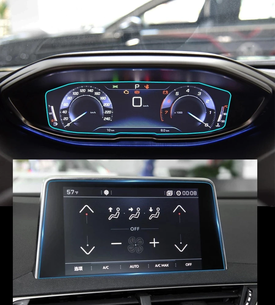 

Автомобильный навигатор и приборная панель, ЖК-экран для Peugeot 3008 5008 2017 2018, стикеры, аксессуары