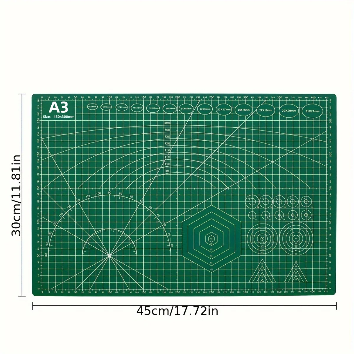 1PC cutting pad 18x12&rdquo; A3 art cutting board polyvinyl chloride slip-resistant self-healing paper faux leather