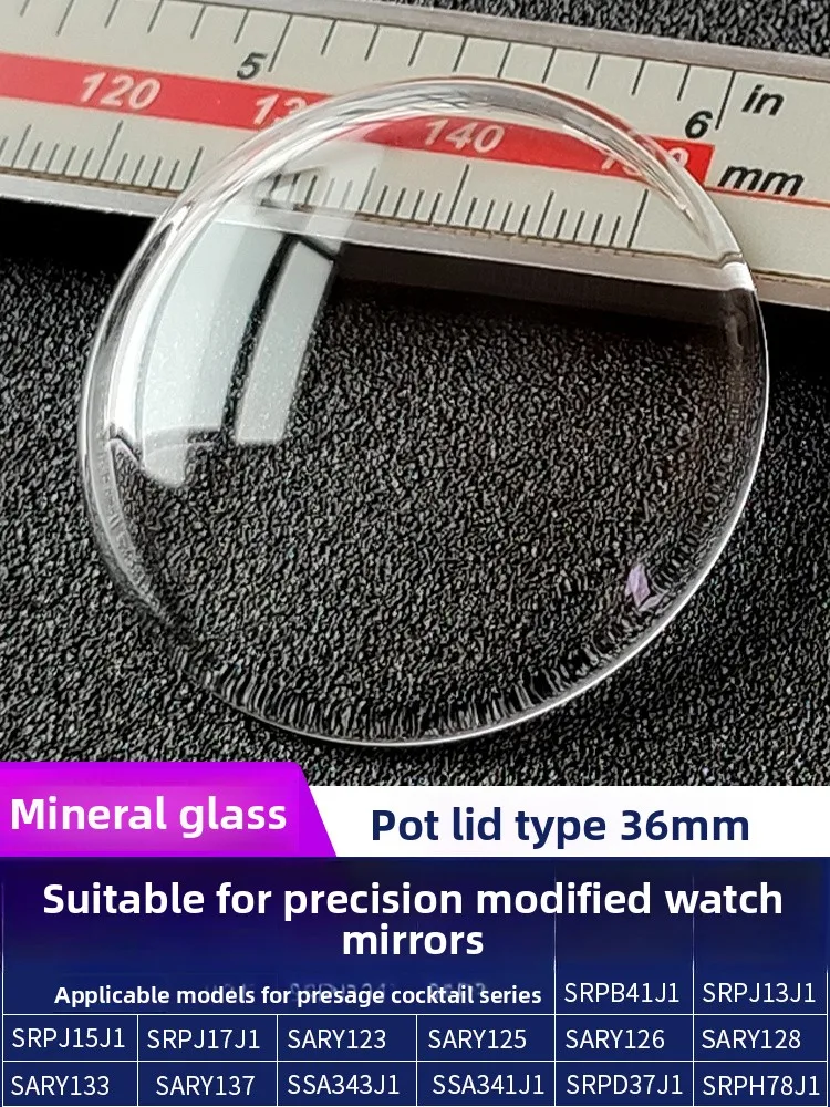 미네랄 크리스탈 포트 모양 36mm 원형 시계 유리 세이코 SRPB41J1 SRPJ13J1 SRPJ15J1 SRPJ17J1 교체 액세서리 수리 도구