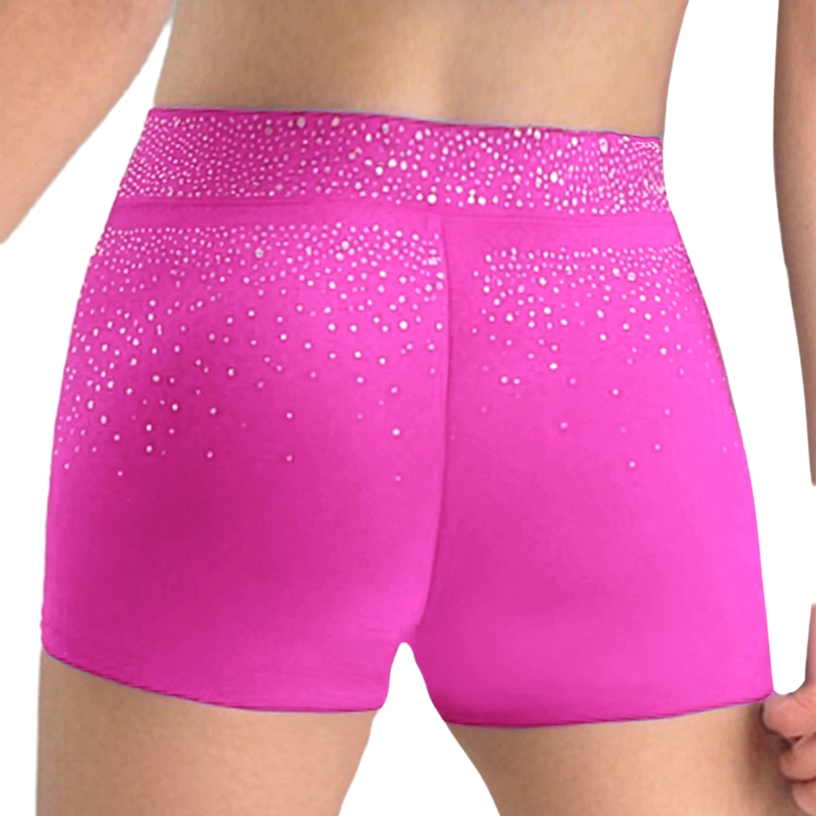 Kinder Mädchen Funkelnde Strass V-Front Ballett-Tanzshorts Gymnastik Akrobatik Eiskunstlauf Performance-Kostüm – Detail 10