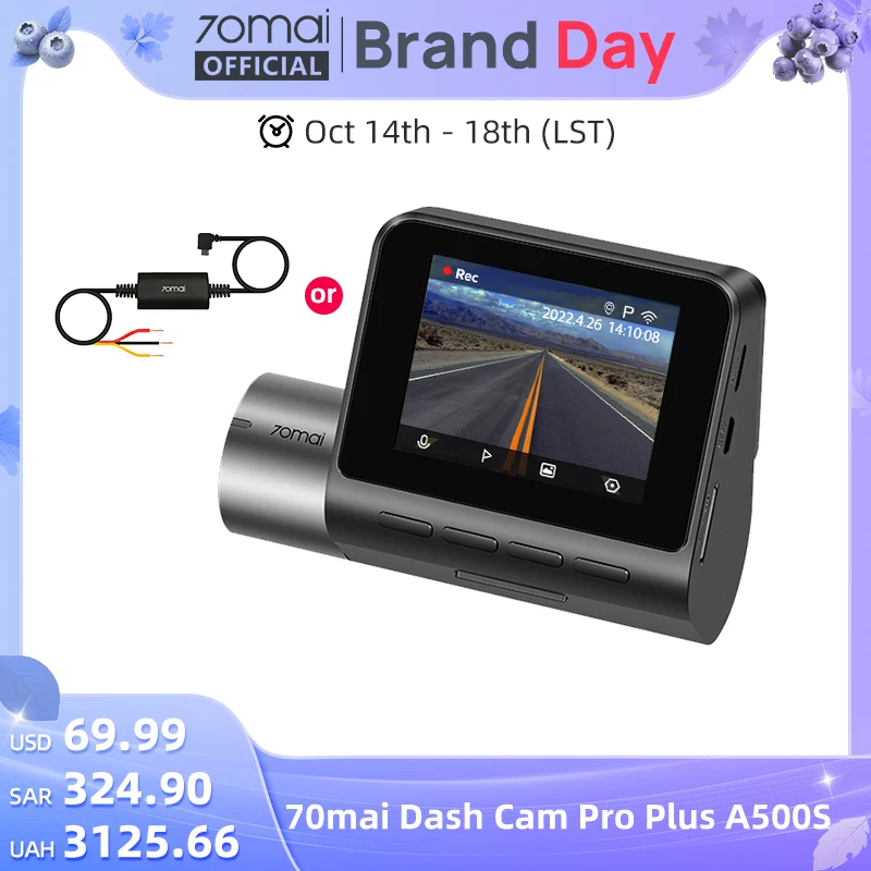 70mai dash cam 前後ドラレコ A500S-1 レビュー】70maiのドライブレコーダーDASHCAM A500Sの取り付け