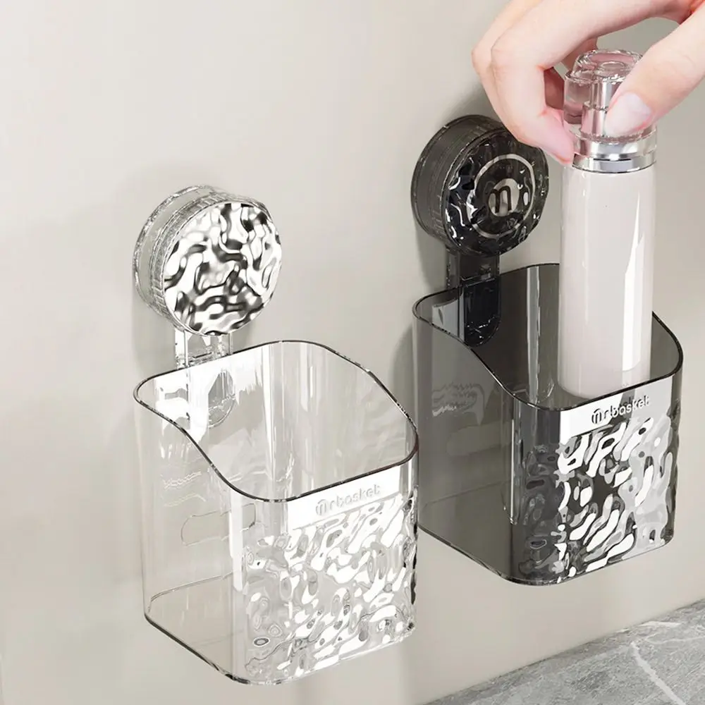 Light Luxury Style Glacier Pattern Suction Cup Shelf Bathroom Shower Punch-Free Wall Mounted Storage Rack Draining Basket Holder 3
