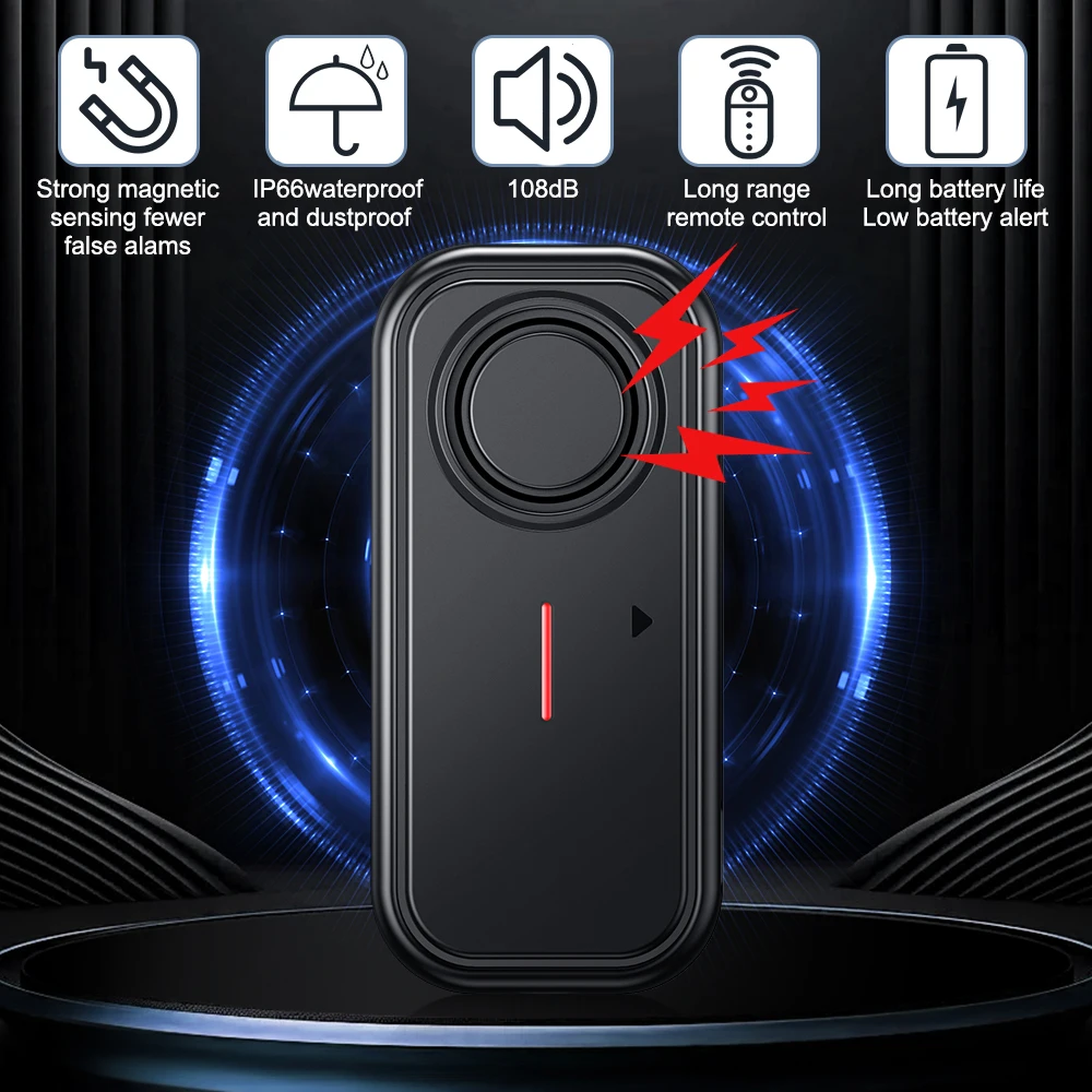 Awapow Outdoor Door Window Magnetic Alarm Sensor Waterproof Monitor Burglar Anti theft Alarm Home Security With Remote Control