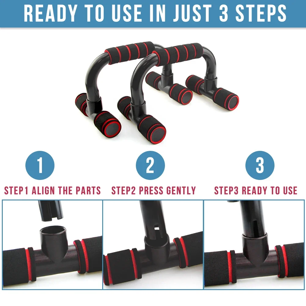 Push Up Bars Stands Handle Workout for Home Gym & Traveling Fitness Muscle, Pull Ups & Strength Training
