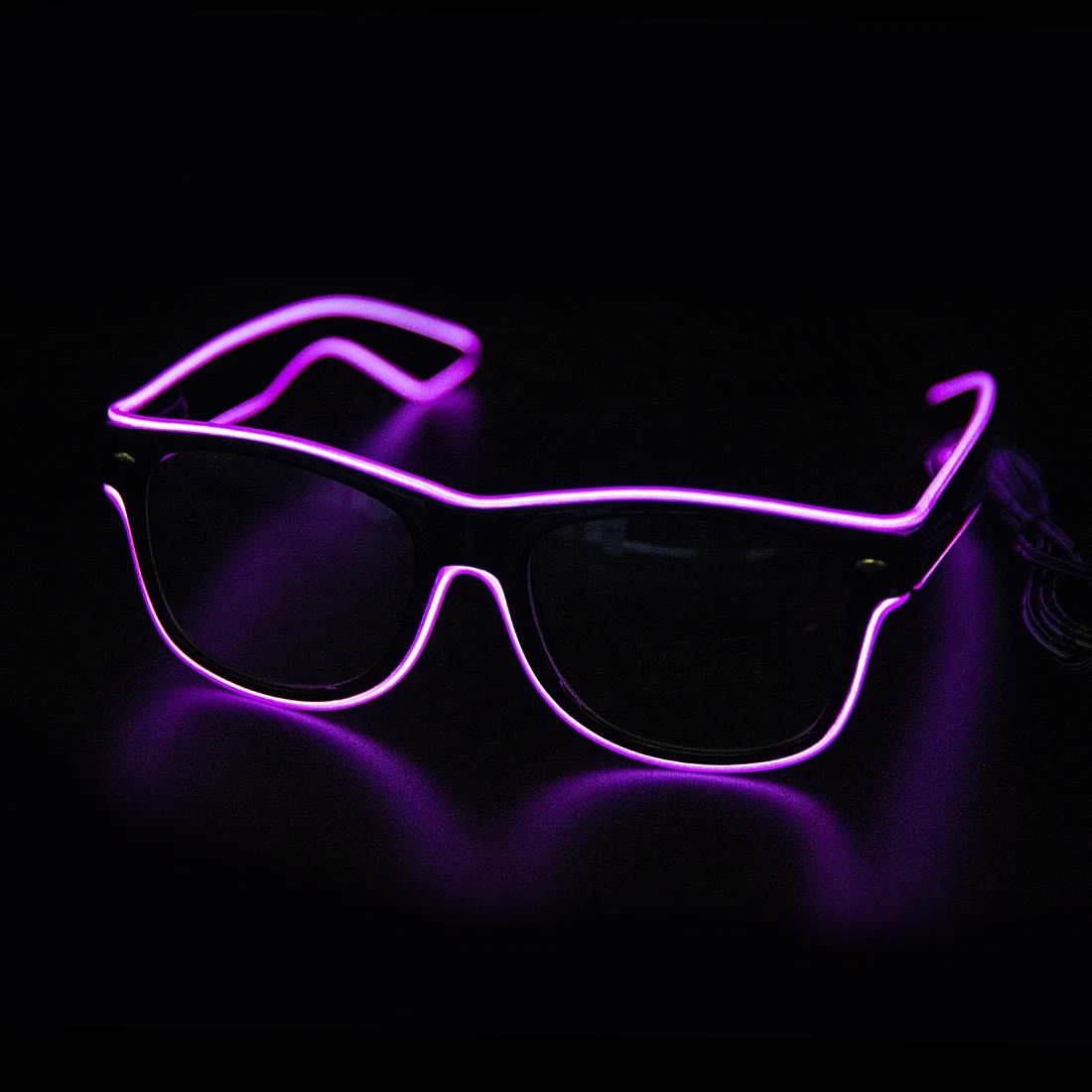 Wholesale Price El Wire Party Sunglasses Colorful LED Lighting Shutter  Glasses Flashing Led Luminous Stage DJ Props 10Pcs/Lot