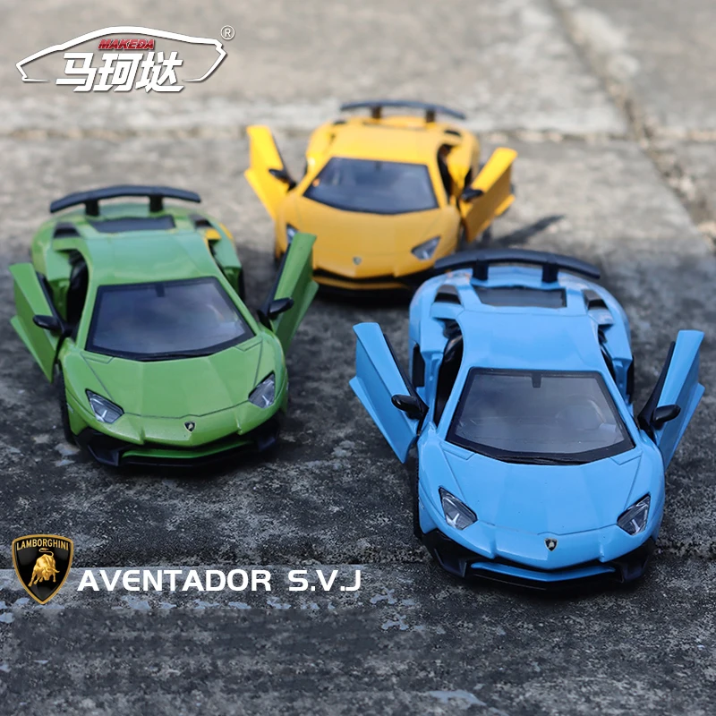 

Модель автомобиля Makeda в масштабе 1:36, Lamborghini чёрный, из сплава