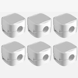 Magnetic Cable Clips & Adjustable Cord Holder - Under Desk Cable Management Organizer (3/6 Pack) (6 Pcs White)
