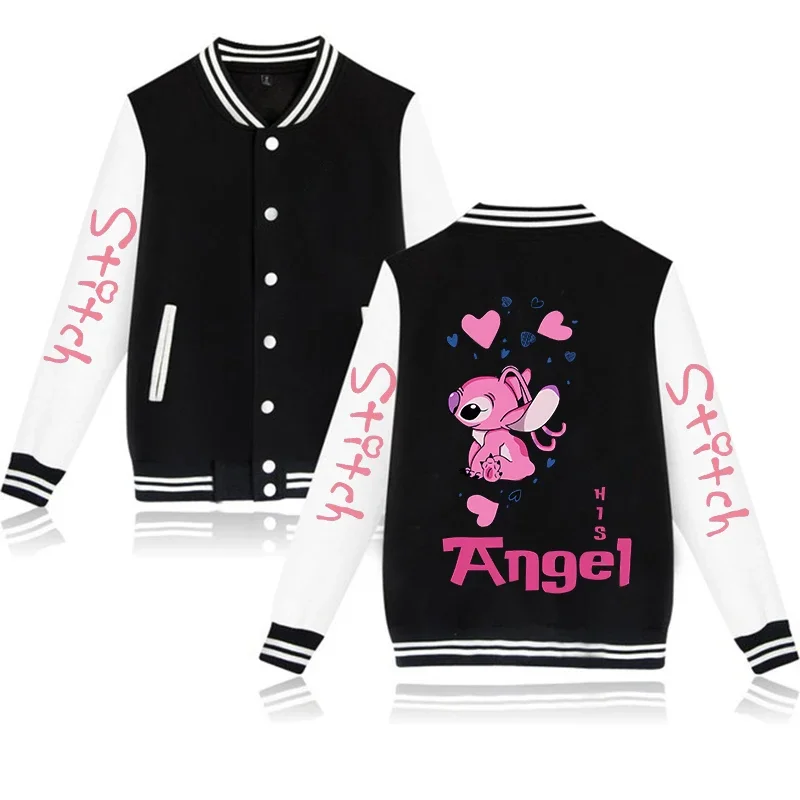 Disney Lilo & Stitch Jacket Hoodies Women Funny Mange Baseball Jacket Sweatshirt Gothic Graphic Y2k Streetwear Clothes Female 4