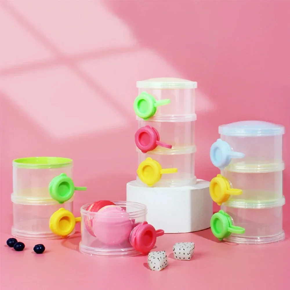 3 Layer 360ML BPA-free Baby Milk Powder Box Food Storage Box Side Open Milk Powder