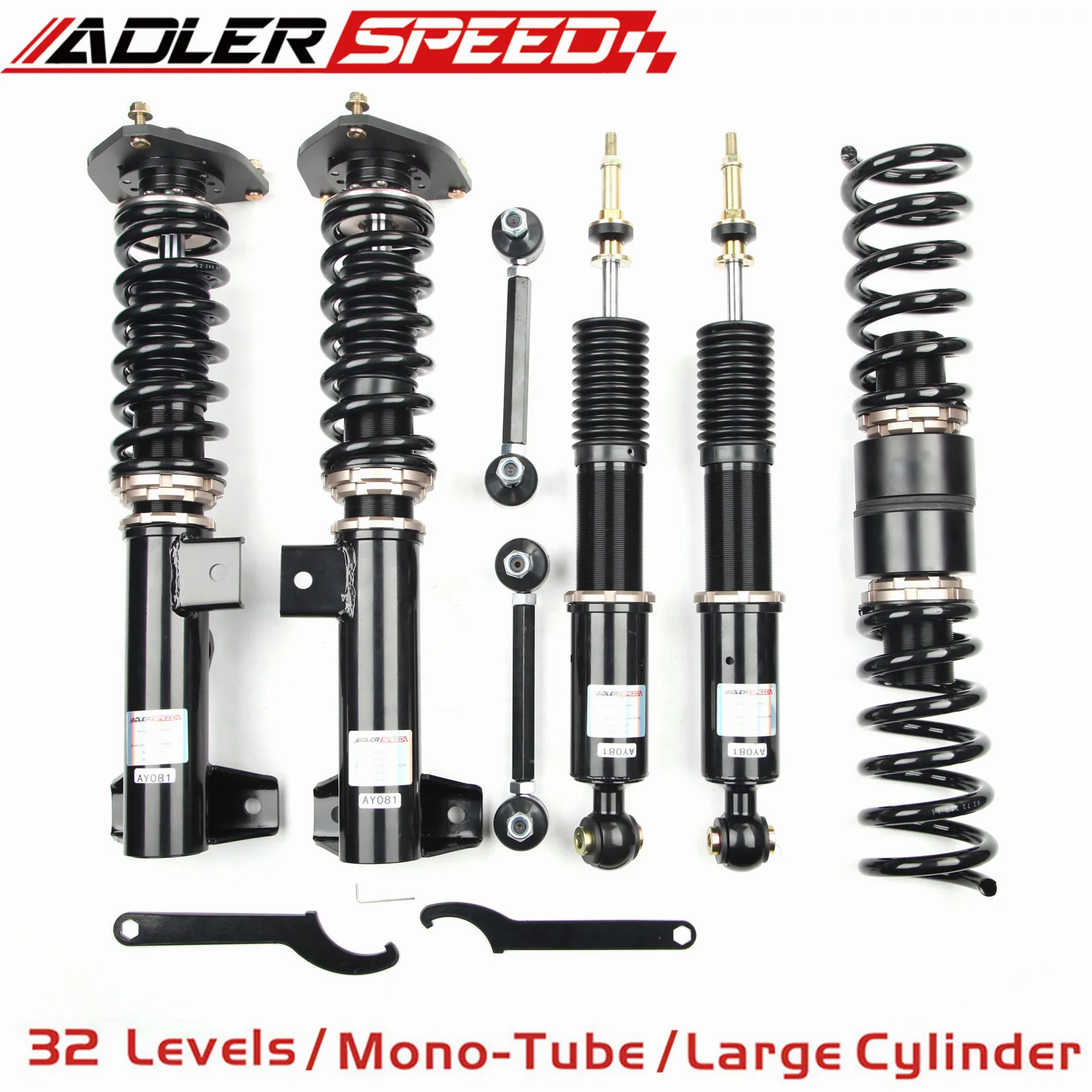 

ADLERSPEED 32 Way Damping Coilovers Shock Kit For Mercedes-Benz RWD Sedan W204 C250 C300 C350 08-14