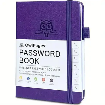 Libro di password con schede alfabetiche. Quaderni con copertina rigida per la conservazione delle password, diario per il registro delle password, organizer per indirizzi in formato tascabile