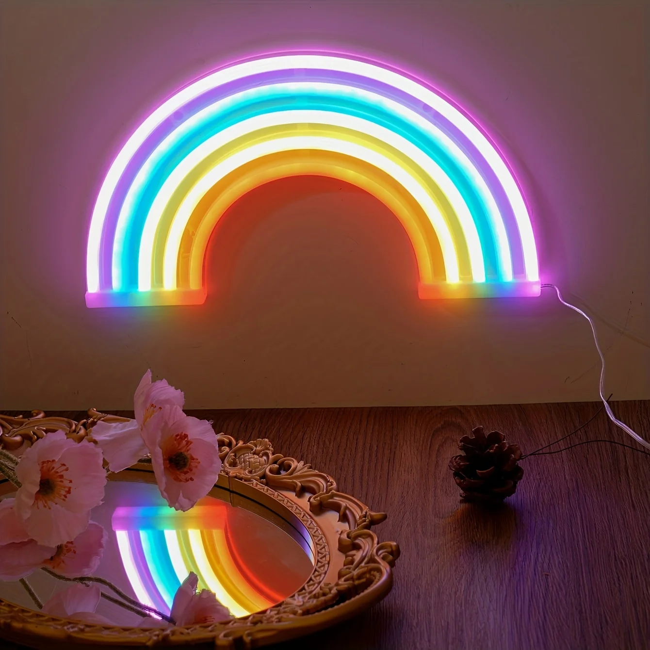 Colorful Rainbow Neon Light  Night Light for Wall Decor Party Decoration Personalized Lamps for Room LED Neon Customizable