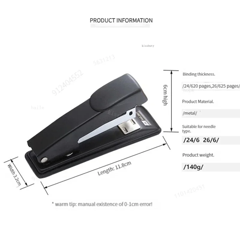 Hand Stapler Student Office Binding Machine Multifunction Labor Saving Durable Thickened Medium