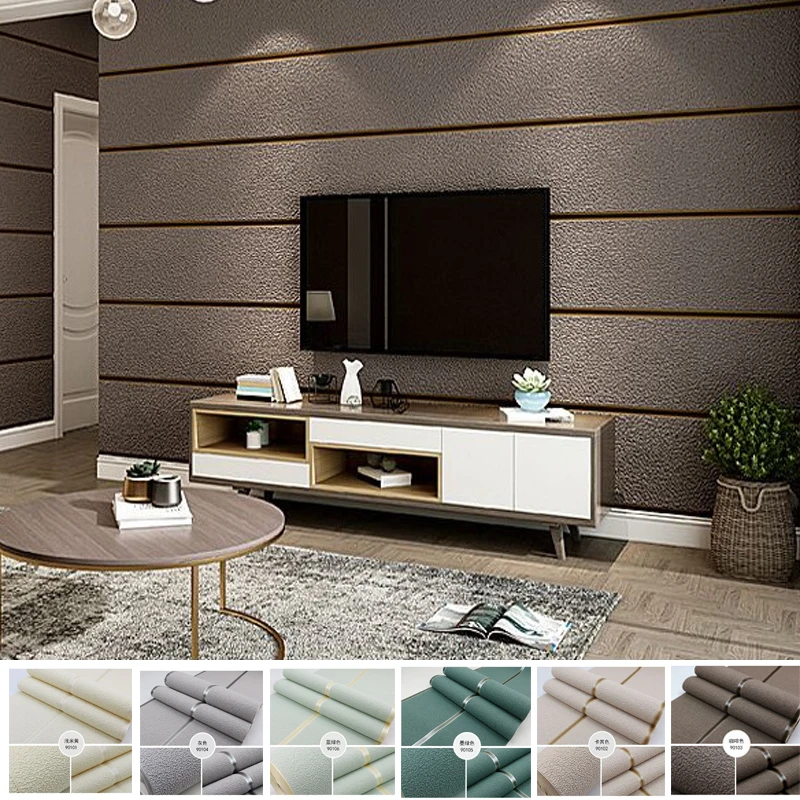 

Home Decor Wallpaper 3d Imitation Deerskin Velvet Non-woven Non-self-adhesive Tv Background Wall Stickers Living Room Decor